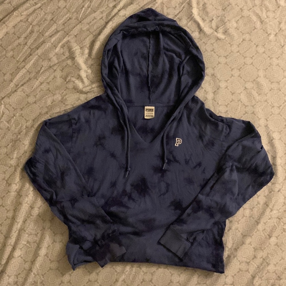 Victoria Secret blue crop top hoodie!